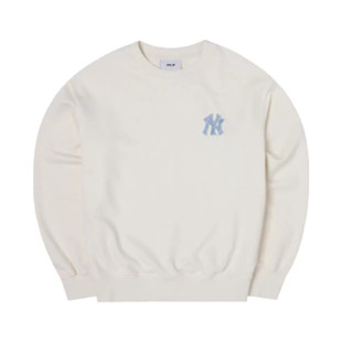 3AMTM0754 MLB 男女情侣仿牛仔老花背标大LOGO圆领卫衣