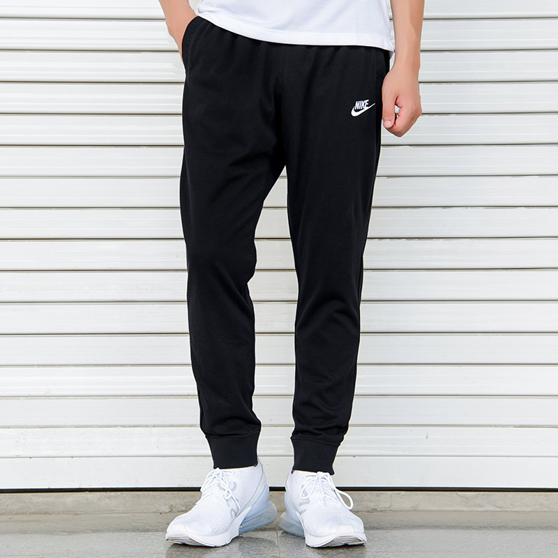 耐克纯纯棉收口休闲裤运动