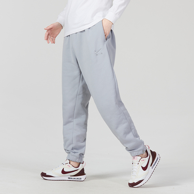 Nike耐克灰色抽绳束脚裤男