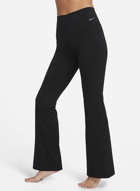 耐克瑜伽长裤ZENVY 放空系列女子高腰快乾喇叭紧身裤FV7922-010