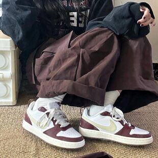 Nike耐克Court Borough Low2百搭低帮滑板鞋小空军休闲鞋IB4706-1