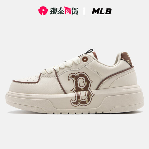 MLB男女情侣板鞋潮流老花厚底增高运动休闲鞋3ASXCLR3N YT