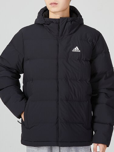 阿迪达斯连帽羽绒服外套男