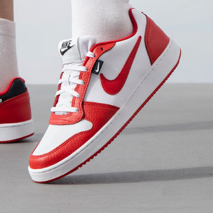 NIKE耐克休闲鞋男鞋秋季红色运动鞋轻便透气低帮篮球板鞋AQ1774