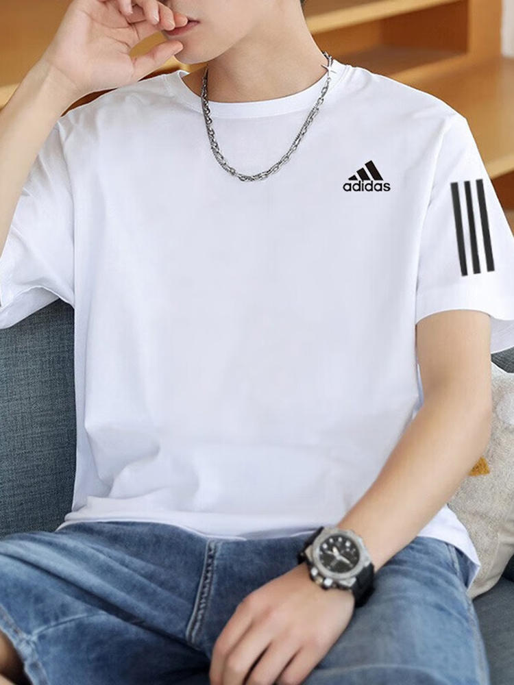 阿迪达斯运动短袖男夏2024