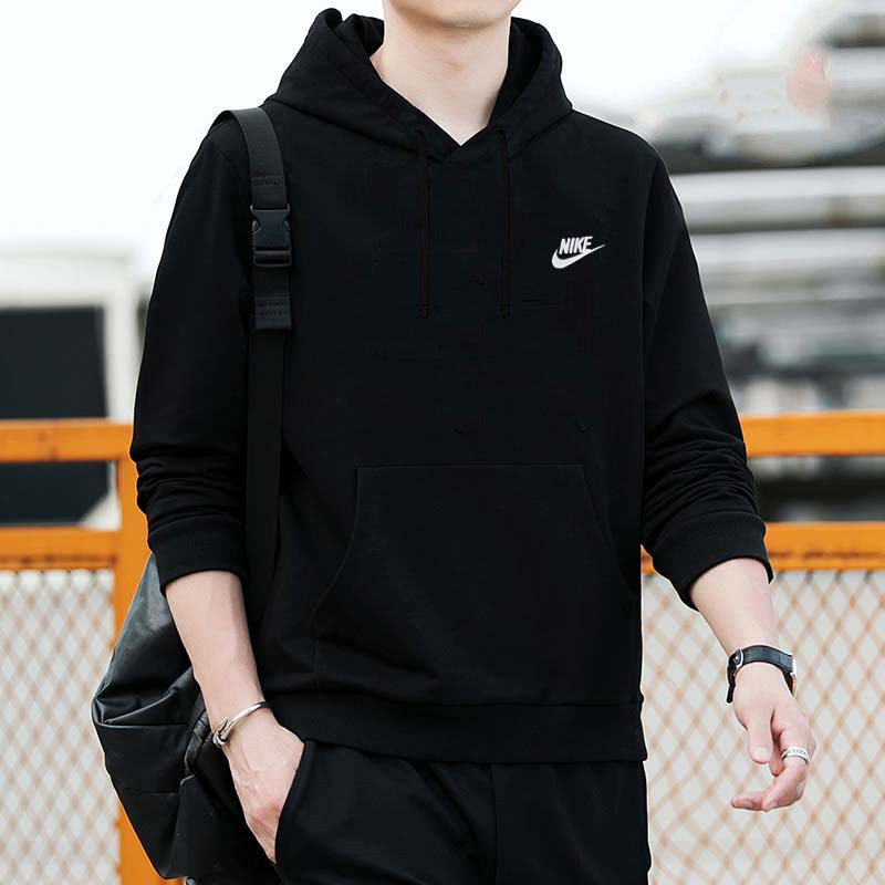 Nike耐克黑色连帽卫衣男正