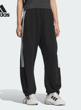 Adidas阿迪达斯三叶草女裤宽松运动休闲宽裤透气长裤JZ2329