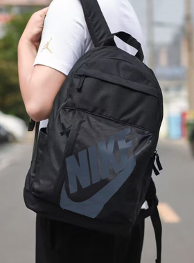 NIKE耐克正品书包男女黑色运动双肩包大容量旅游包休闲背包CK0944