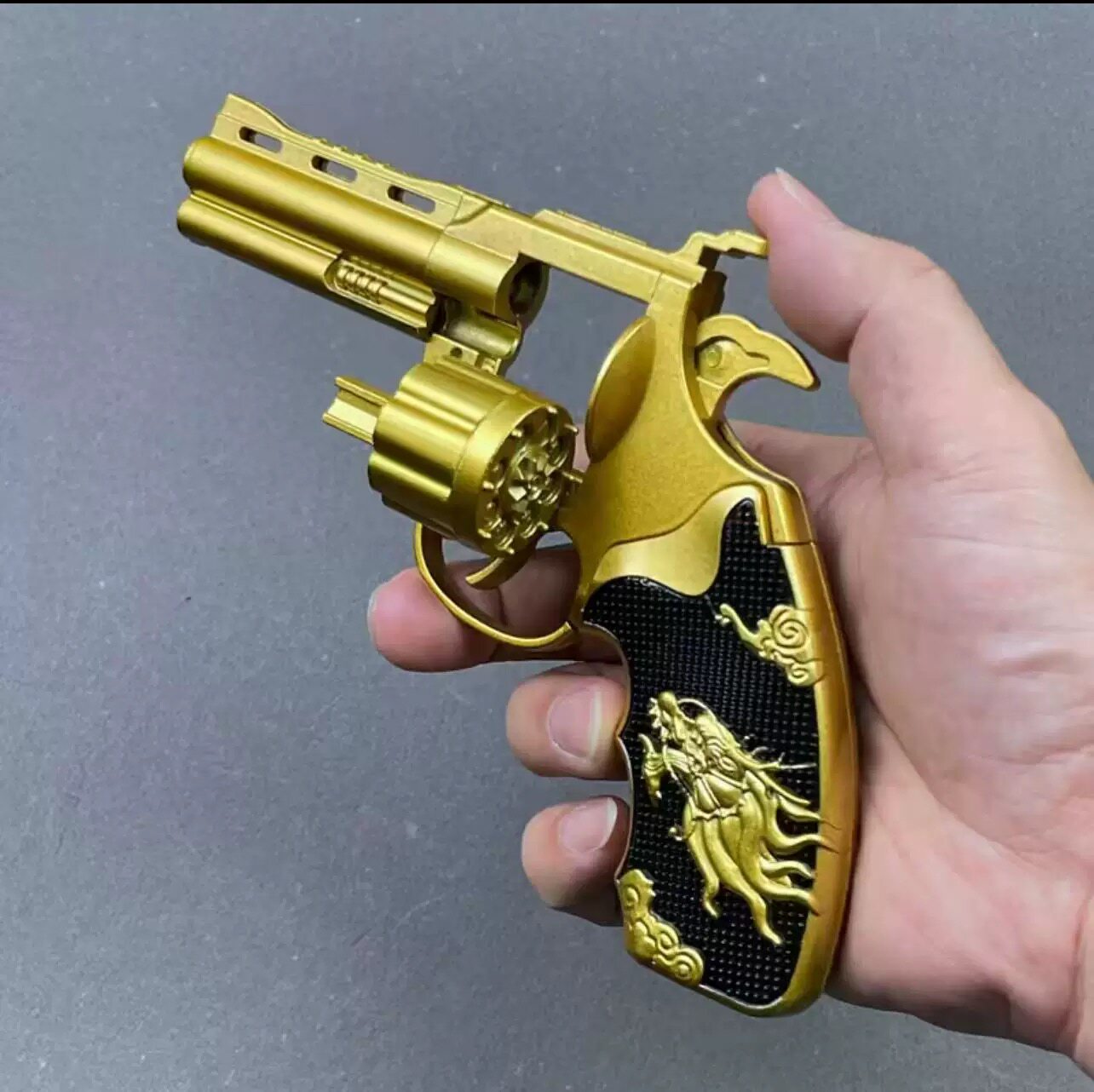 左轮全金属砸炮枪侧开砸响炮砸炮纸炮子火炮火石砸响枪怀旧玩具枪