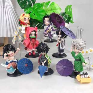鬼灭之刃梅雨系列盲盒手办祢豆子时透无一郎动漫模型公仔摆件礼物