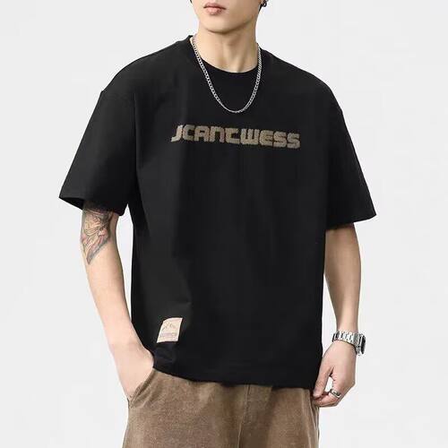 男女Hiphop嘻哈跳舞反光落肩T恤潮学生短袖情侣街舞宽松夏