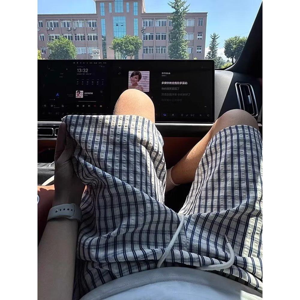 夏季新款美式短裤男潮牌薄款设计感小众宽松大码运动休闲五分裤子