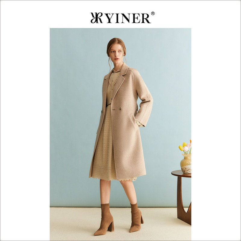 【松软骆驼绒】YINER音儿专选女装冬美拉德羊毛呢外套