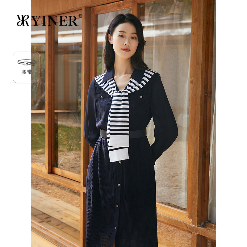 【来了就好】YINER音儿2025春季法式雪纺连衣裙8C6510