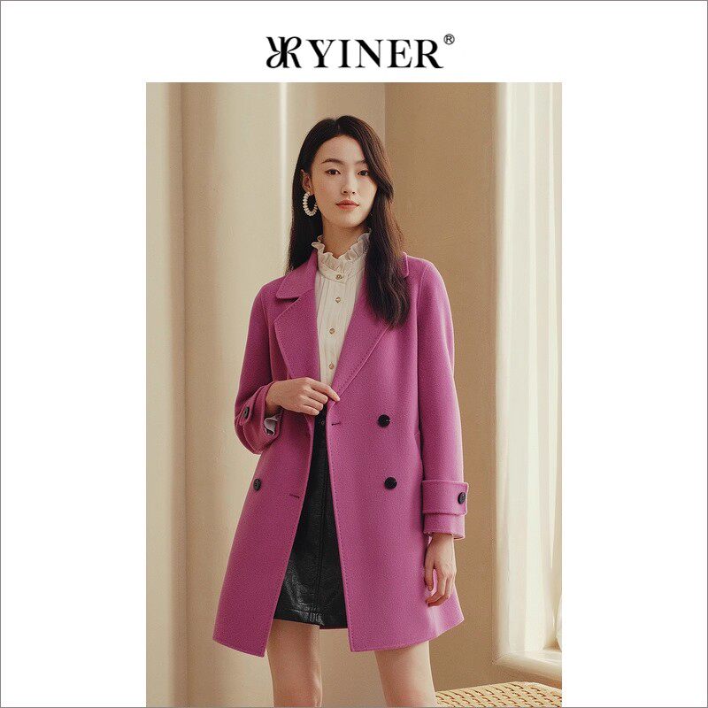 【来了就好】YINER音儿女装冬季法式西装领双面呢外套8C62580616