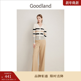 Riley条纹针织衫 优雅上衣Bridget 法式 Goodland美地春季