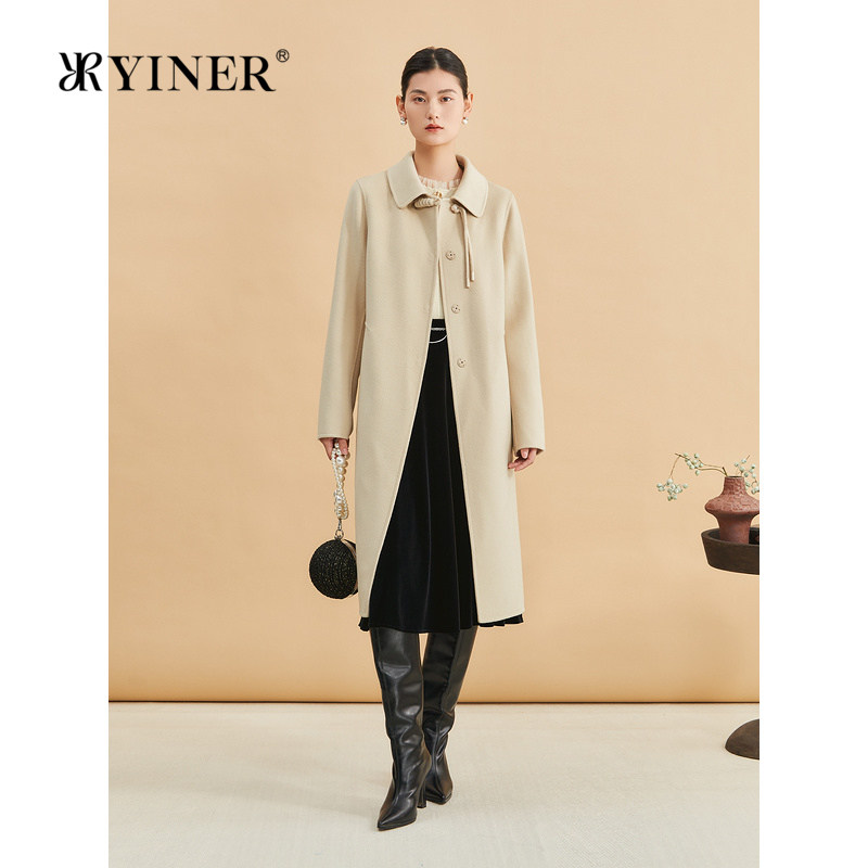【来了就好】YINER音儿冬季新中式双面毛呢外套8C445802