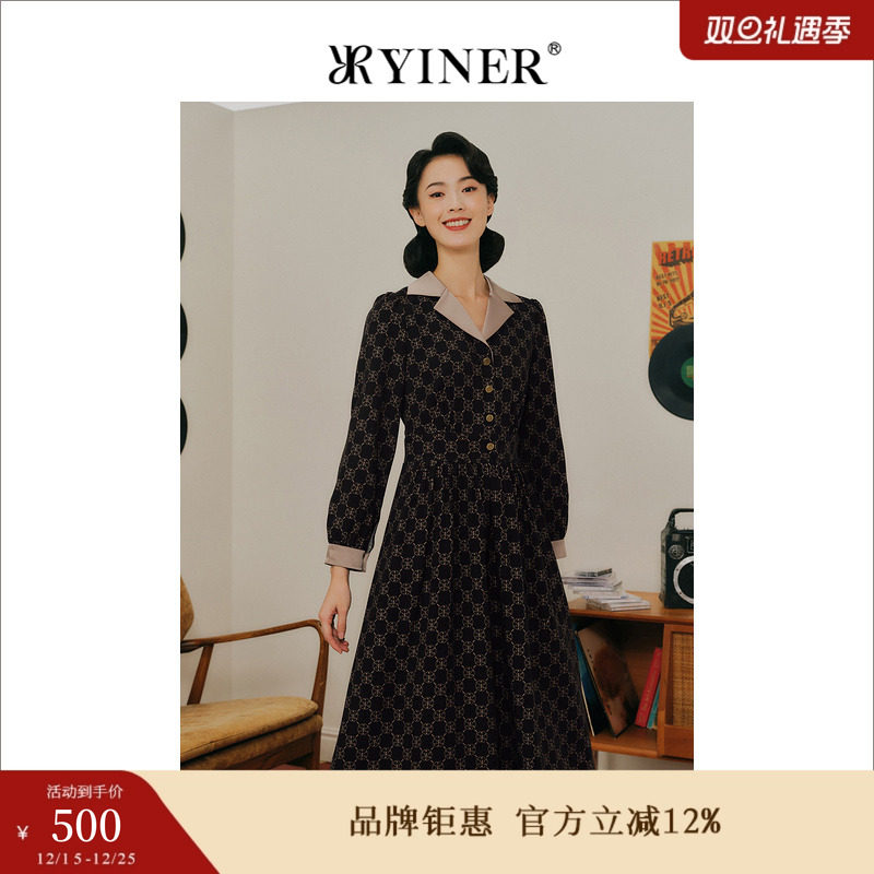 【1996系列】YINER音儿冬季100绵羊毛满印logo气质A