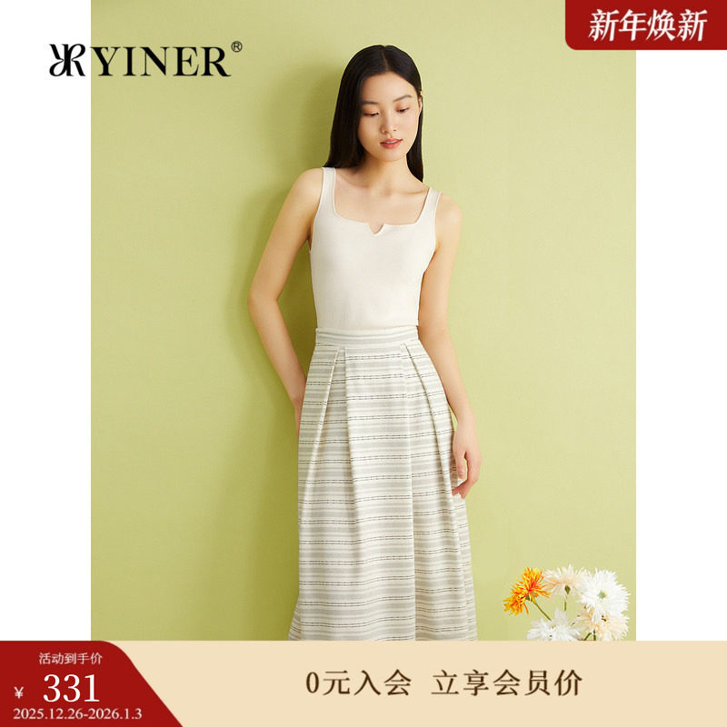 【真丝系列】YINER音儿夏季桑蚕丝方领毛针织衫背心