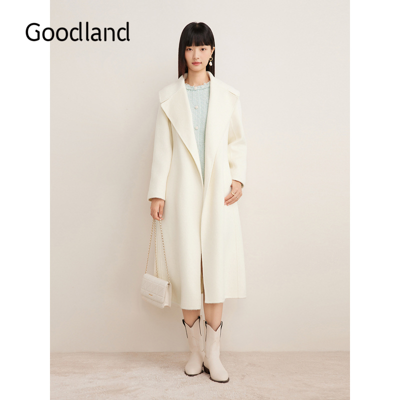 Goodland美地女装冬季时尚毛呢外套