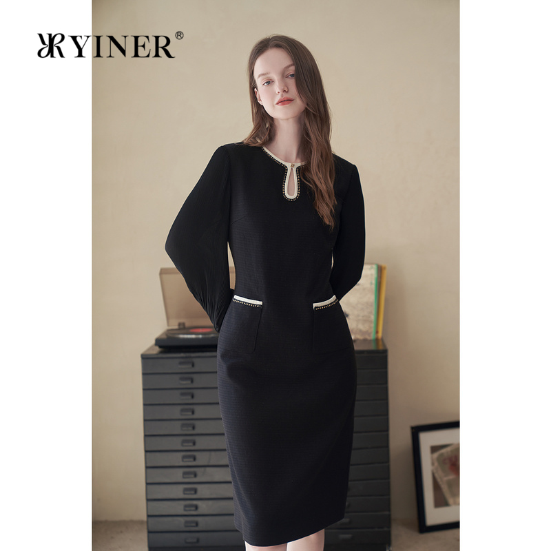 YINER音儿专选女装冬季时尚连衣裙8C64505776