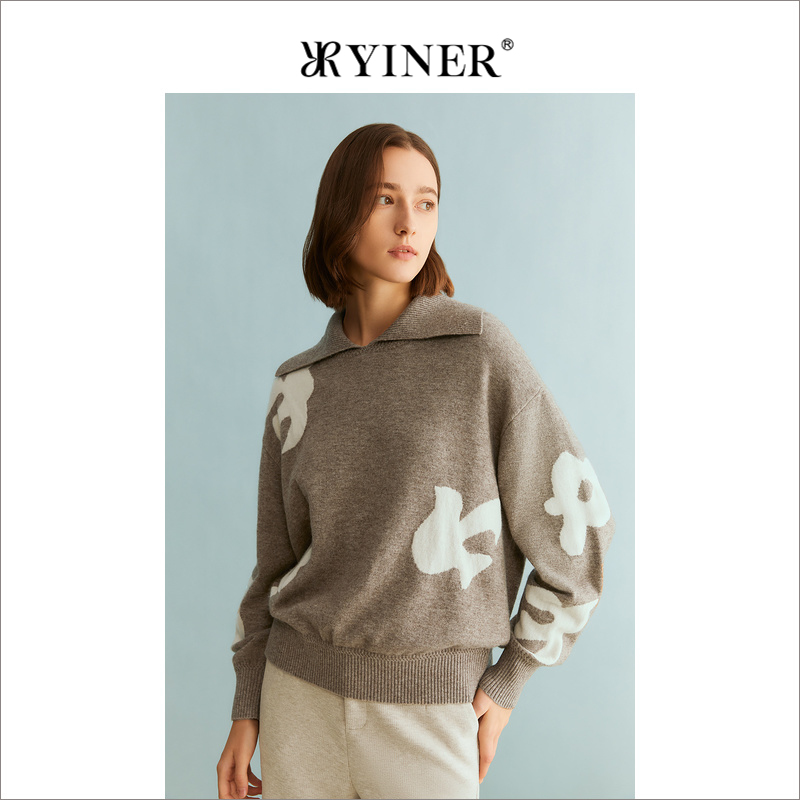 [御寒牦牛绒]YINER音儿专选女装冬季针织衫套头上衣