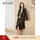 高织斜纹西装 YINER音儿专选秋季 法式 领双排扣风衣外套