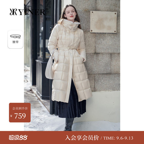YINER音儿黑科技发热水貂毛羽绒