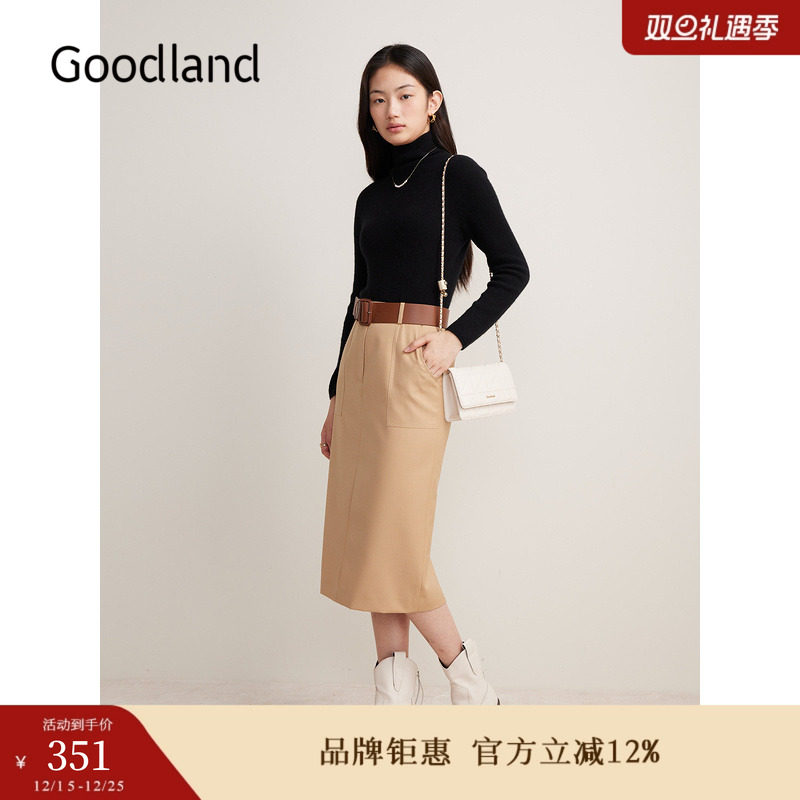 【裸感羊绒】Goodland美地秋季羊毛无缝一体式针织衫