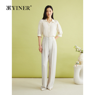 弹力重绉衬衫 夏季 YINER音儿女装 桑蚕丝上衣 真丝系列