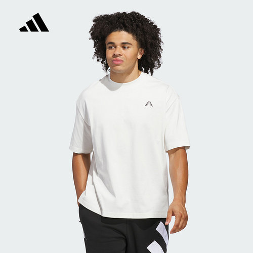 adidas阿迪达斯爱德华兹篮球半截袖2025冬ANTHONY男短袖T恤JM2678