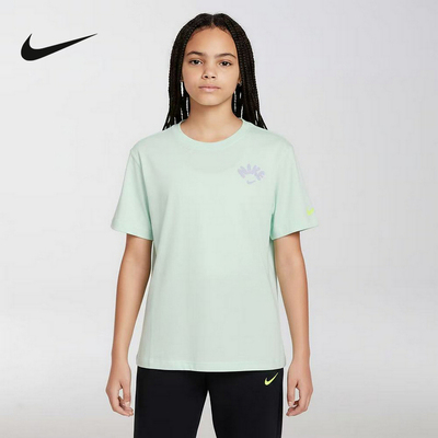 NIKE耐克童装短袖2026夏LOGO印花宽松透气圆领运动T恤IW1818-323
