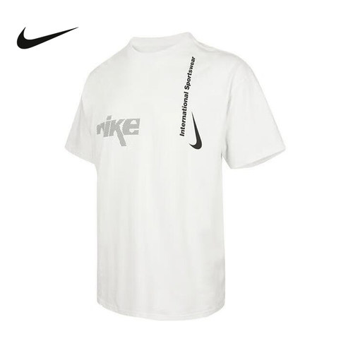 Nike耐克短袖男夏季新款宽松LOGO印花透气棉质运动T恤HQ9263-121