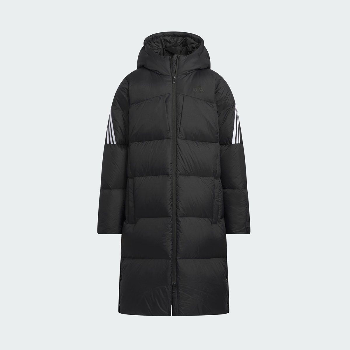 adidas阿迪达斯冬季新款男大童长款保暖运动连帽羽绒服JI6239