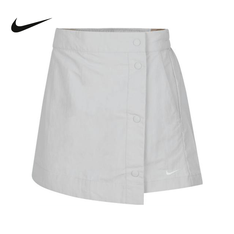NIKE耐克梭织短裤女25夏新款运动休闲刺绣小标排扣裙裤HM6980-034
