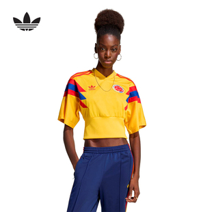 adidas阿迪达斯三叶草半袖2026新款春女短款运动短袖上衣 KE2294