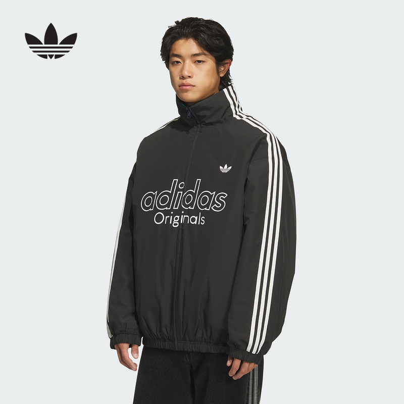 adidas阿迪达斯三叶草双面穿棉衣夹克外套2025冬男短棉服 KS5954