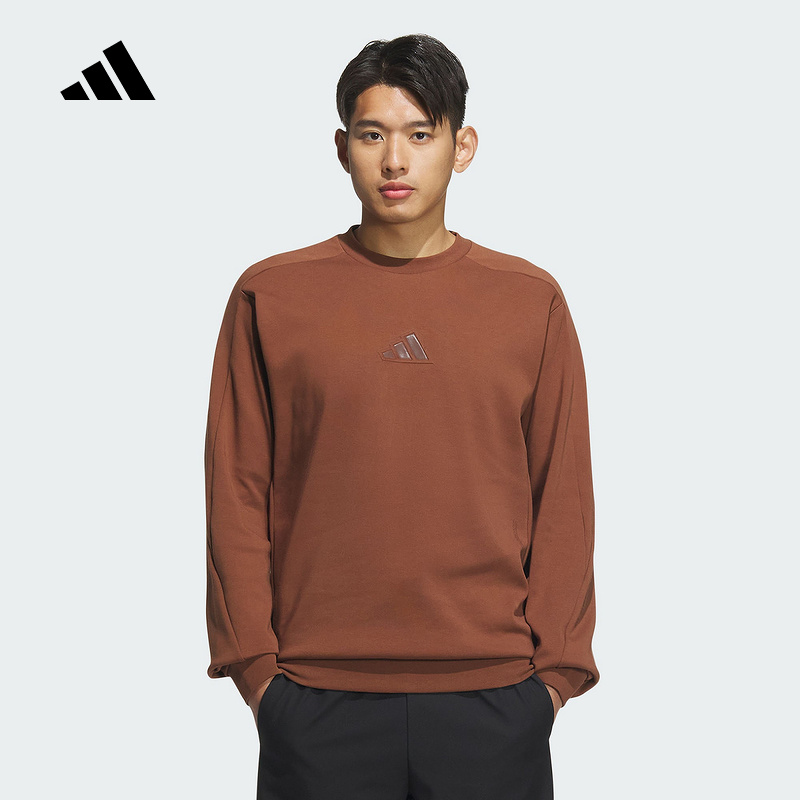 adidas阿迪达斯2025春季新款男运动休闲圆领卫衣套头衫舒适JZ8420