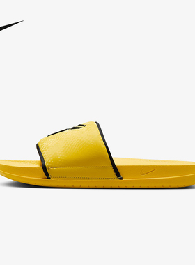 NIKE耐克KOBE科比男拖鞋缓震室内居家一字拖黄色休闲鞋IF2870-700