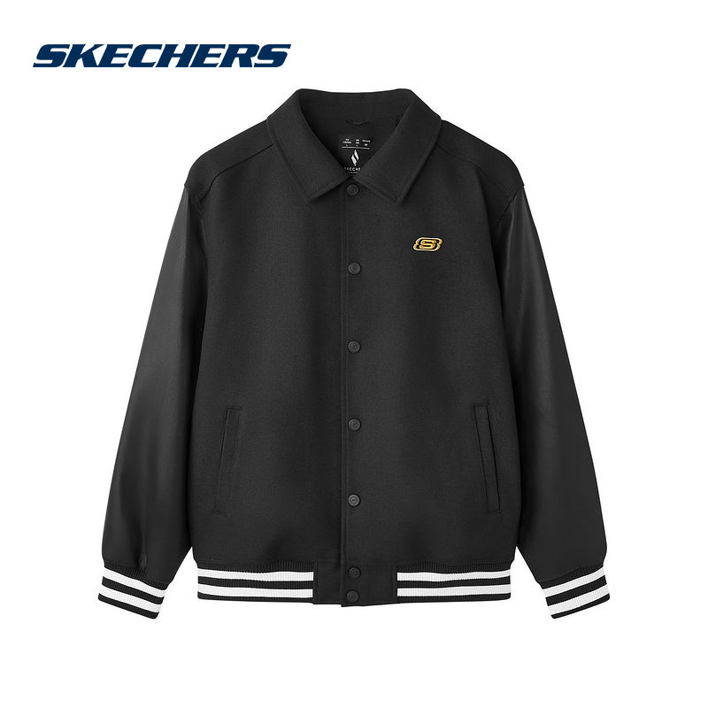 SKSkechers斯凯奇2025春新年系列男梭织裥棉外套L125M002-0018