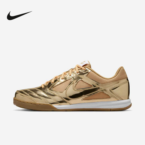 NIKE耐克男鞋春秋新款GATO LV8金色复古足球薄底鞋板鞋IB3566-700