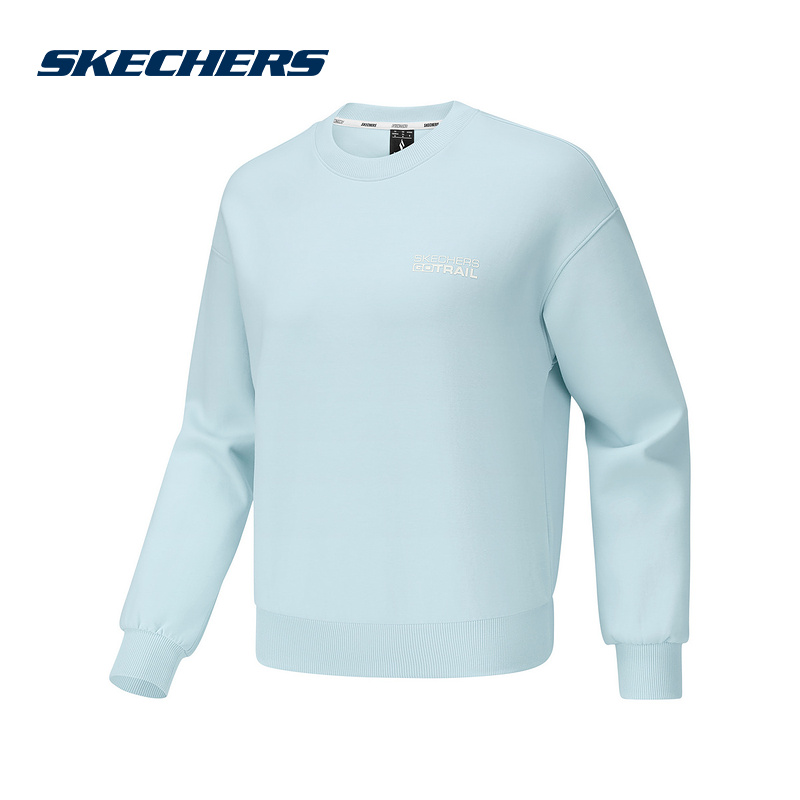 Skechers斯凯奇女子卫衣舒适运动风圆领针织套头衫P425W172-022G