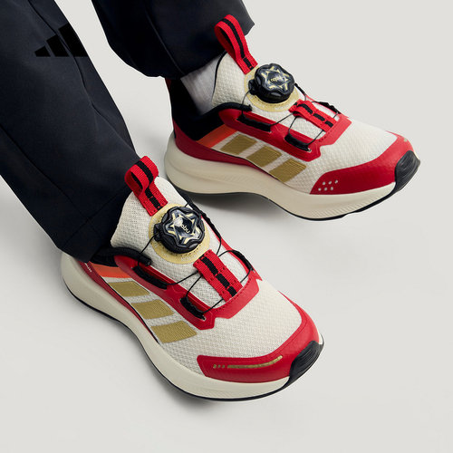 adidas阿迪达斯新年款红色小童鞋FORTARUN 4.0按钮运动鞋 KI4126