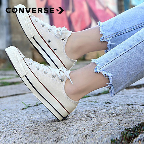 Converse匡威男女鞋1970S经典三星标低帮帆布鞋米白色板鞋162062C