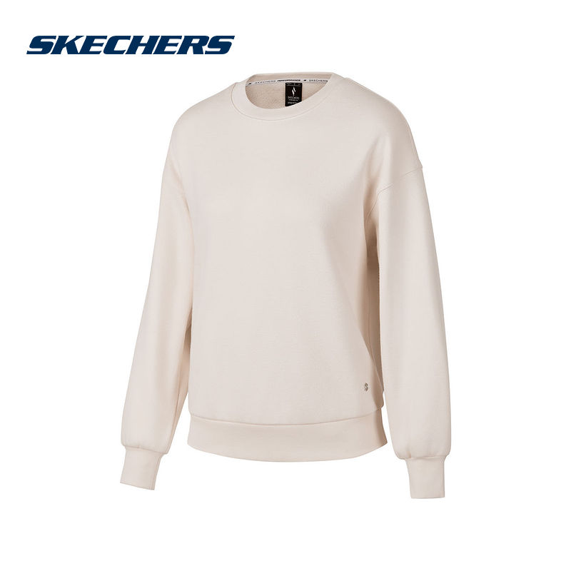 SKECHERS斯凯奇冬女上衣休闲针织套头休闲卫衣 P424W010-03N4