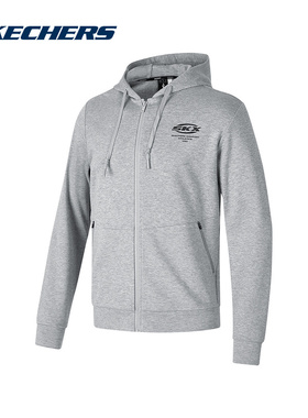 斯凯奇SKECHERS新品秋男连帽运动针织连帽外套 P423M046-00RP