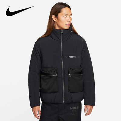 NIKE耐克棉服男外套冬季立领夹克大口袋运动服DD5930-010