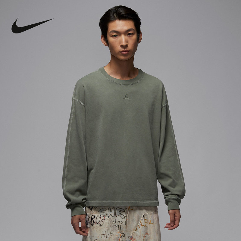 JORDAN耐克男子厚实长袖上衣26春新款棉质圆领套头卫衣IF1830-325,运动服/休闲服装,运动T恤,淘宝优惠券,粉丝福利购,淘宝优惠卷