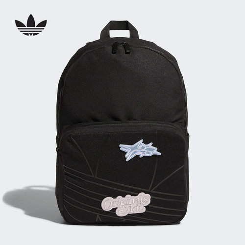 adidas阿迪达斯可拆卸魔术贴电脑包25夏男女三叶草双肩书包KC1423