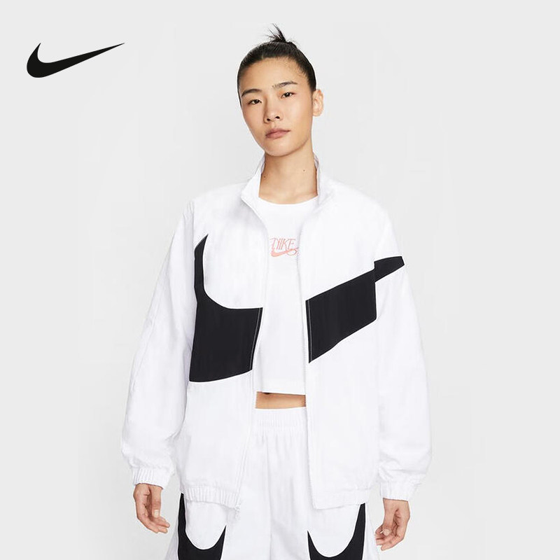 Nike耐克梭织外套女25秋新款宽松透气大勾立领运动夹克HV4108-100